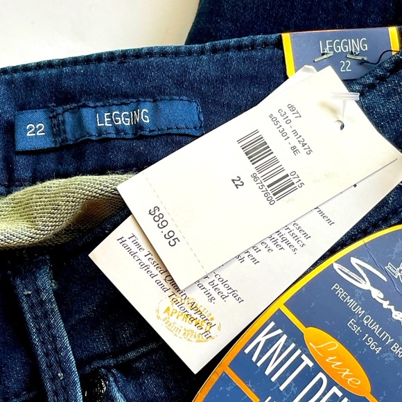 Seven7 Denim Women's  Demin Blue Leggings Skinny Jeans Stretch Pants, Sz 22 - Picture 3 of 12